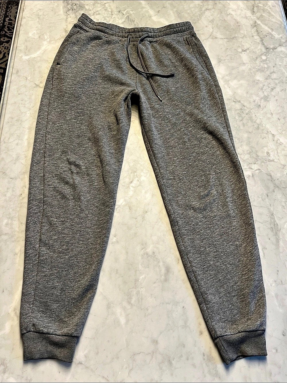Mens Hollister Fleece Jogger Sweatpants Gray Size Medium Tall